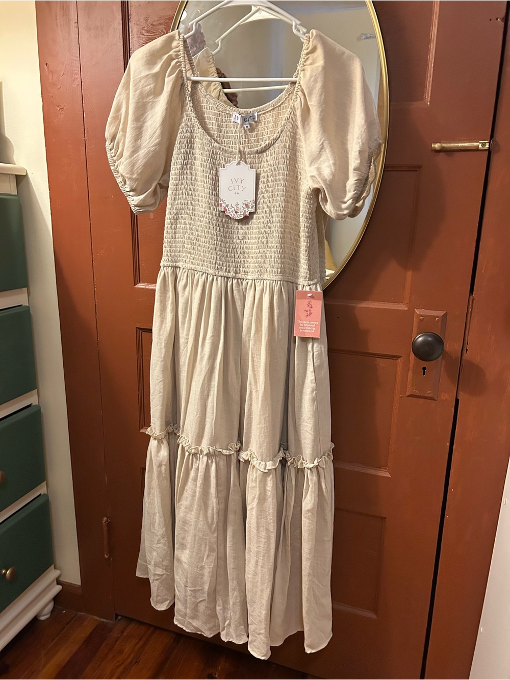 Ivy City Co Cream Midi Dress